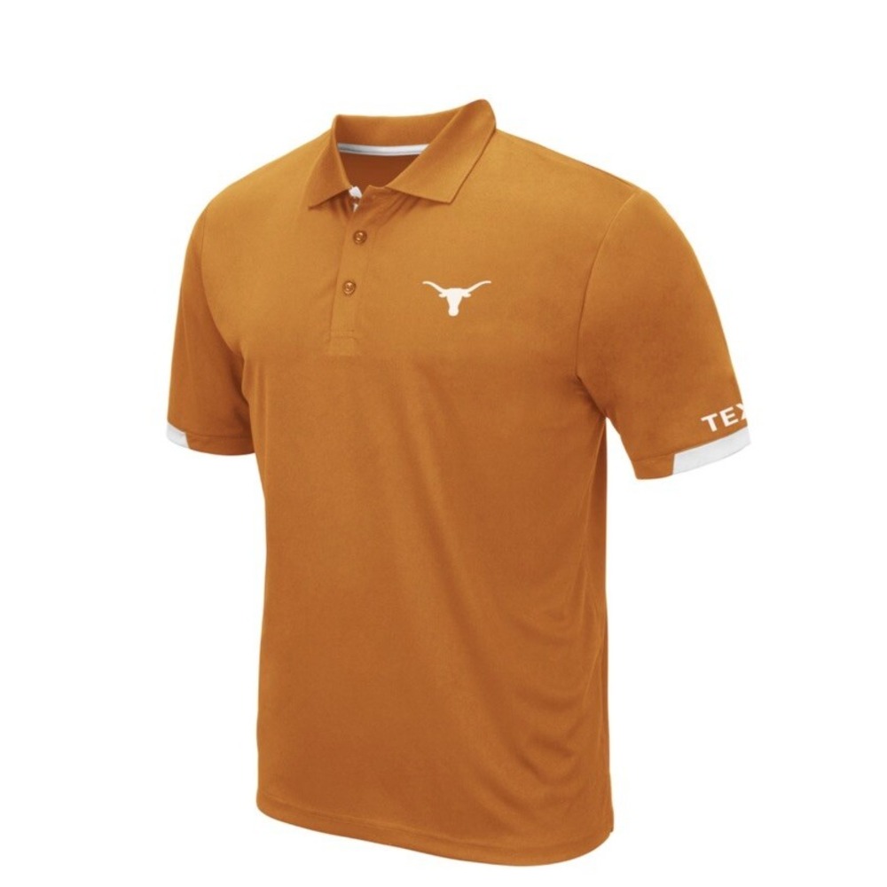 Men's Colosseum Orange Texas Longhorns Santry Lightweight Polo Size XXL NWT‎